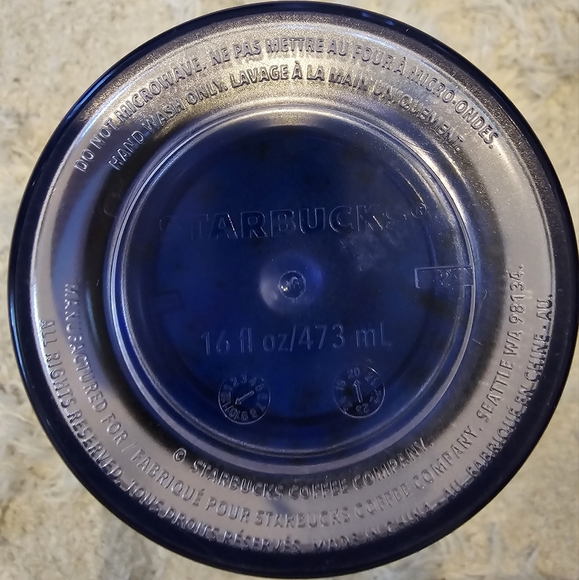 Starbucks Blue Leaves & Siren Grande 26 oz EUC Preppy Cofee Travel Vacation - Picture 5 of 5